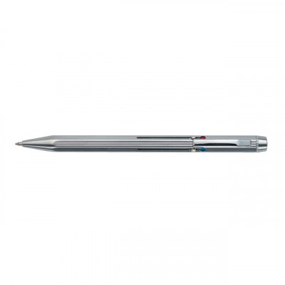 Guľôčkové pero štvorfarebné, kovové, strieborné
