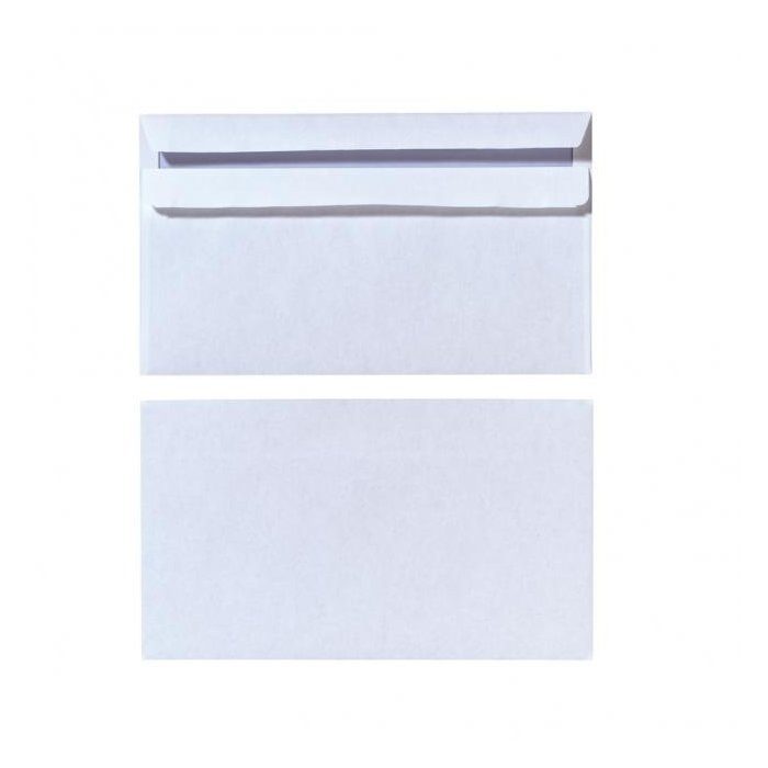 Poštové obálky DL samolepiace s vnútornou potlačou, biele, 25 ks