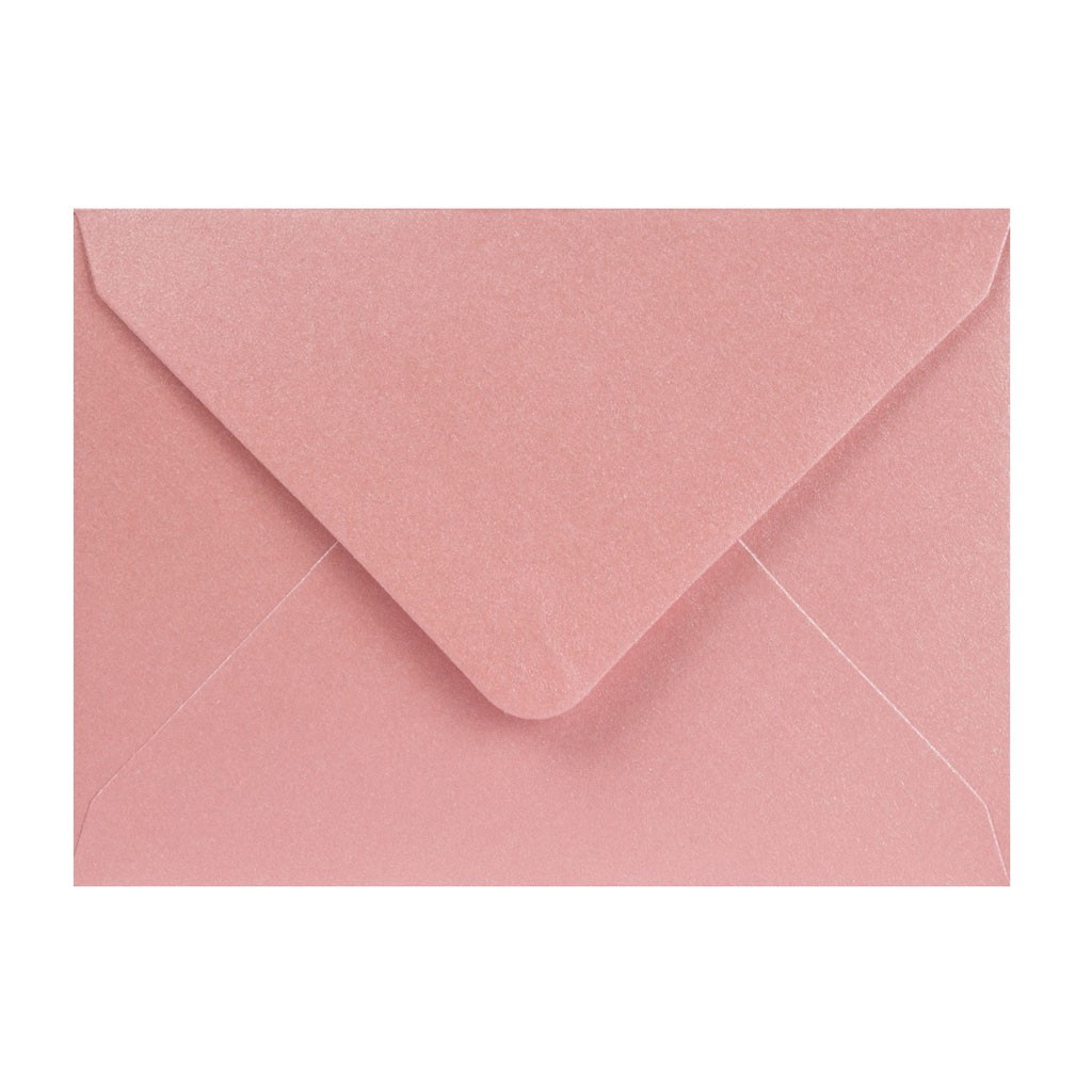 Farebné obálky C7, perleťové ružové, 5 ks