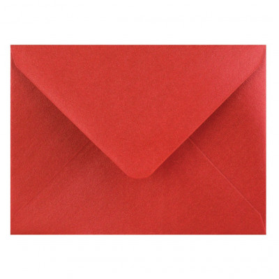 Farebné obálky C7, perleťové červené, 5 ks